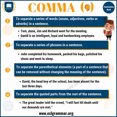    , |Rules for Using Commas, With Examples 